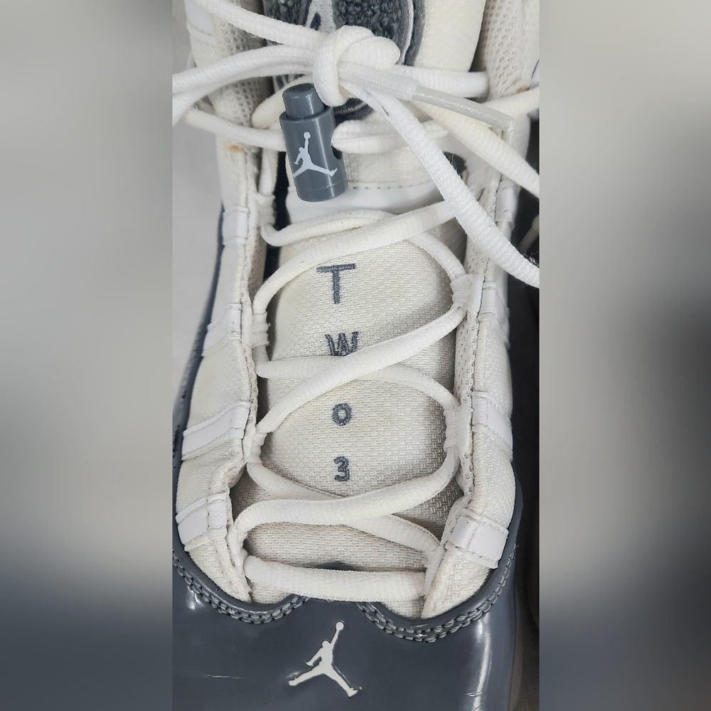 Nike Air Jordan 6 Rings Mens Shoes Size 10 White Cool Gray 322992 121 Sneakers - Picture 4 of 15